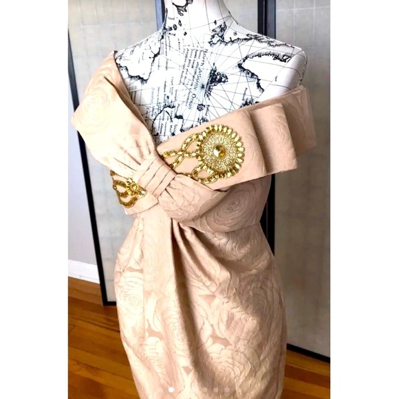 Marchesa Notte,Soft Rose Brocade Stunner,Excellent Condition,Size 8 - Picture 9 of 15